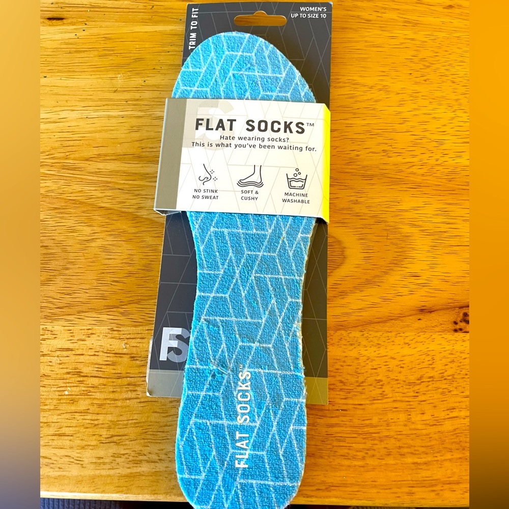 NWT Flat Socks Up to 10 Shoe Size, trim to fit, because Socks Are Yucky!